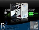 Tonez Audio Corp. Battery and Boombox with Rechargeable External Battery, Amplified Speaker and Protective Case for iPhone 4/4S (White)