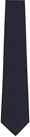Ferarirric Poly Satin Solid 3.25" Men's Neck Tie (Navy)