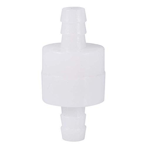 Check Valve, 8mm Inline Check Valve Plastic Fuel Oil Water Gas Air One Way Non Return Durable for Water Fuel Gas Liquid Air(8MM)