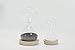 Zenus Creations Decorative Sand Clock and Hourglass Timer Gift Set - 2-piece, 5 and 30 min - Hand-Blown Sandglass Timers with Stand - Elegant Desk Accessories for Home, Office, Nursery, Be