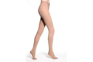 BriteLeafs Opaque Compression Stockings Pantyhose Therapeutic Firm Support 20-30 mmHg Closed Toe - Gradient Compression, Professional Grade (Medium, Beige)