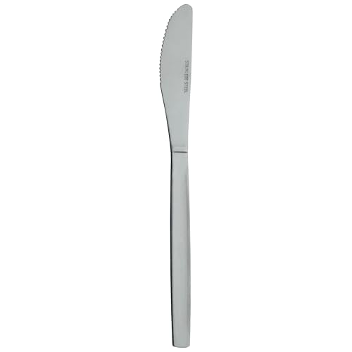 Grunwerg Economy Collection, Coltelli da tavola, Acciaio Inox 18/0, Confezione da 12 Pezzi