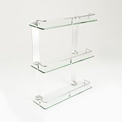 Bathroom Shelf - Triple Layer Glass - 16"