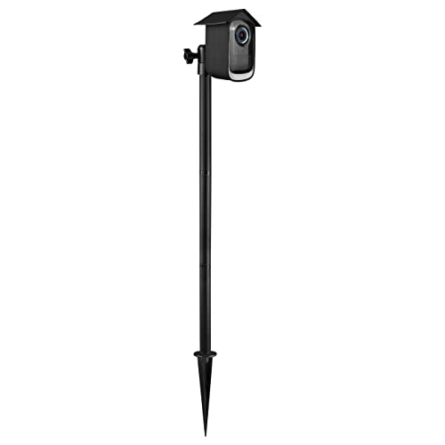 Holicfun Ground Stake Mount Stand with Weather-Resistant Silicone Cover Skin for Eufy Security S300 eufyCam 3C Camera (Black)