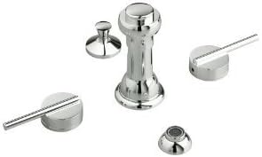 Jado 831/144/355 Glance 3-Hole Bidet Set with Vacuum Breaker, UltraSteel
