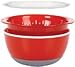 OXO 3 Piece Bowl and Colander Set, Medium, Red