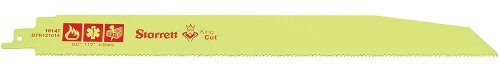 Starrett BTR121014-20 Bi-Metal Tapered King Cut Fire, Rescue and Demolition Reciprocating Blade, 0.063" Thick, 10-14 TPI, 12" Length x 1" Width (Pack of 20)