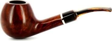 habano757: Briar Wood Tobacco Pipe Full Bent Acrylic Stem Large Apple Bowl W/Tobacco Pouch Takes 9mm Filter made in Italy