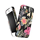 iPhone 5 5s SE case for girls, Akna Vintage Obsession Series High Impact Slim Hard Case with Soft Fabric Interior for iPhone 5 5s SE[Gorgeous Black](U.S)