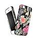 iPhone 5 5s SE case for girls, Akna Vintage Obsession Series High Impact Slim Hard Case with Soft Fabric Interior for iPhone 5 5s SE[Gorgeous Black](U.S)