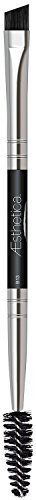 Aesthetica Pro Series Double Ended Brow Brush - Duo Design Allows for Precision Application of Brow Powders, Waxes and Gels and Evenly Blends Product for a Natural Look - 100% Vegan and Cruelty Free