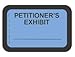 LegalStore Exhibit Labels "Petitioner's Exhibit" Blue, Laser Compatible on 8.5"x11" Sheets