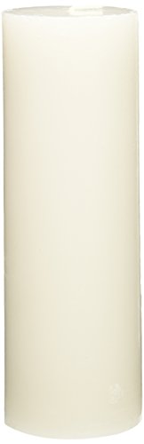 Zest Candle Pillar Candles, 3 by 9-Inch, White Citronella