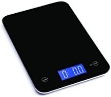 11 lbs/5kg Digital Kitchen Scale EK9150 Slim Glass Top Black + Spare Battery