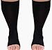 Compression Socks Women Toeless XWide - Arch Support and Ankle Support Band | Gradient Pressure, Woman Knee High Queen Plus Size Premium Hosiery | Soft Thick Comfortable Cotton, Open Toe