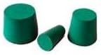 Plasticoid H5-M352 Green Rubber Neoprene Two Hole Stopper, 27mm Top Diameter, 23mm Bottom Diameter, 5 Size, 25mm Length (Case of 5)