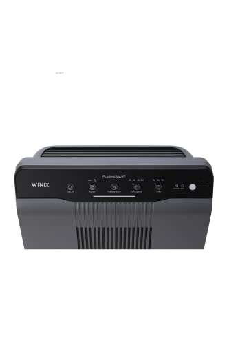 Winix 5300-2 Air Purifier for Allergy Sufferers, CADR 390 m³/h, 99 ㎡, Air Purifier for Smoking Rooms Against Allergies, Dust, Pollen, Pet Hair, Air Quality Display, Auto Sleep Mode, Black | PlasmaWave technology against allergies, dust, pollen and pet hair, air quality sensor, auto & sleep mode, smoking room