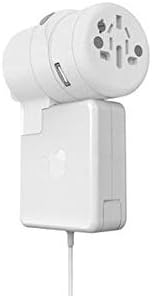 OneAdptr Twist Plus World Adapter Duo Charging Station - Worldwide Compatible, High-Speed, Compact Travel Power Adapter - Universal Charger for MacBook, Two USB Ports & AC Plug
