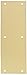 Rockwood 70A.4 Brass Standard Push Plate, Four Beveled Edges, 12
