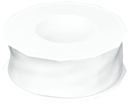 PRAESENT - Lyon Wired Taffeta Ribbon White 40 mm width, 25 m length