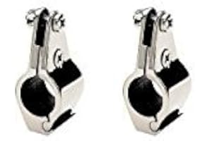 MARINE PART DEPOT Two Marine Grade Stainless Steel Bimini Top Hinges - Rail Mounts 1-1/4"