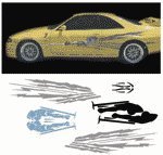 image for Cut Ready Clipart FURIOUS RACING VEHICLE Vector Clipart Vinyl Cutter S
