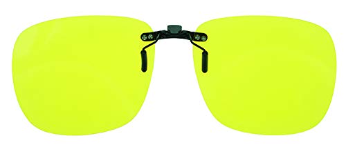 Yellow Night Vision Polarized Sunglasses | Anti-Glare Clip-on Flip-Up Metal Clip Sunglasses | Unisex 100% UV Protection Driving Glasses for Men and Women