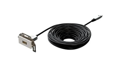 KINDERMANN Konnect design click - Highspeed - HDMI cable mit Ethernet - HDMI weiblich Paneel montierbar zu mikro HDMI männlich gerade - 15 m - Hybrid Kupfer/Kohlefaser - Active Optical Cable (AOC), S