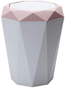 Trash Can White Small Waste Basket Hide Trash Bag Office Bath