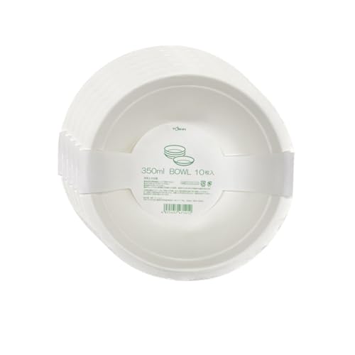 トーシン(Toshin) 使い捨て エコ バガス ボウル 深型 13cm 約350ml 50枚入(10枚×5パック)｜B13｜電子レンジ対応 ｜業務用 テイクアウト 惣菜 ホワイト