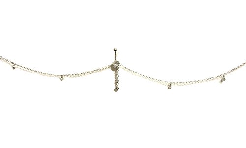 MayFee Women Sexy Rhinestone Dangle Piercing Belly Chain Barbell Belly Button Navel Button Ring Body Piercing Jewelry