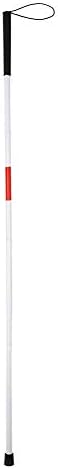 POCREATION Portable Foldable Guide Walking Cane,Reflective Anti-Shock Aluminum Walking Stick Crutch Balancing Mobility Aid for Vision Impaired and Blind People
