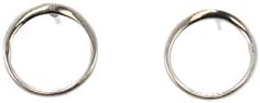 Open Circle Design Stud Earrings in Sterling Silver, Suitable for Teen Girls, Children and Women, #6266-ss