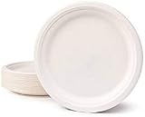 REAL ACCESSORIES 9in Pack of 50 Large Premium Strong Biodegradable Plates view 5
