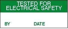 Tested for Electrical Safety - Vinyl/Nylon Cloth 38mm x 15mm Labels - Price per Pack of 140 Labels (P/NO. 7824054CTL)