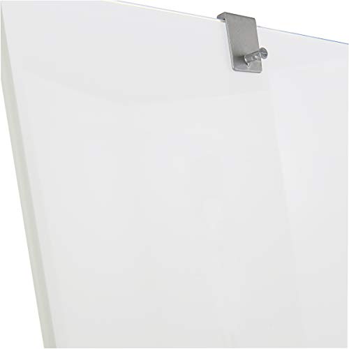 Iceberg Clarity Mobile Glass Easel, 36" x 48" x 74", Silver