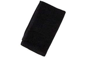 SHOW CAR GUYS Black Fingertip Towels 100% Cotton - Terry-Velour _4 _ Pack 11" x 18" .
