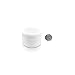 Houseables White Jar Container, 2 Oz, 60 ML Gram Capacity, Plastic, BPA Free, Double Wall w/Removable Inner Liners & Dome Lids for Cosmetic Samples, Cream, Lotion