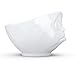 FIFTYEIGHT PRODUCTS TASSEN Porcelain Bowl, Sulking Face Edition, 16 oz. White, (Single Bowl) for Serving Cereal, Soup