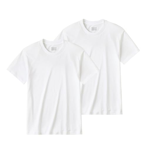 Tシャツ 半袖 クルーネック 2枚組 綿100% 天竺 BW5013A