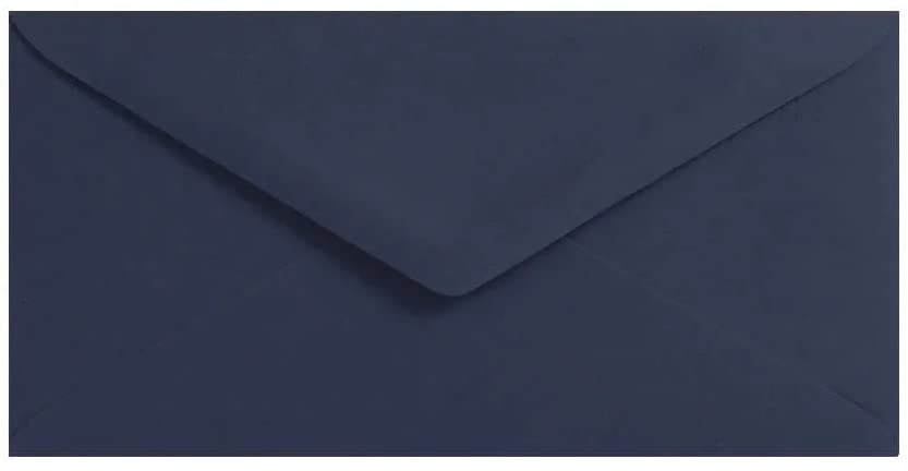 DL (110mm x 220mm) Coloured Envelopes for Greetings Cards Party Invitations & Craft - Pack of 50 (Navy Blue) — image 1