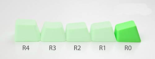 Blank TPR Rubber Gaming Keycaps 4 Keys Set 1u for Cherry MX Mechanical Keyboards Compatible OEM (R4, Neon Green) - Thumbnail 2