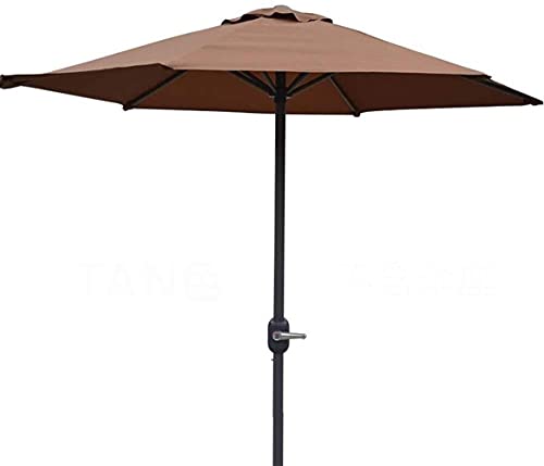 CCLLA Outdoor Garten Sonnenschirme 6,5ft / 2m Outdoor Garten Patio Tisch Sonnenschirm Regenschirm mit brauner…