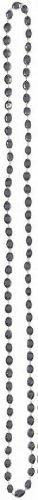 Party Perfect Team Spirit Metallic Bead Necklace Accessory, Black, Plastic , 30", Pack of 8