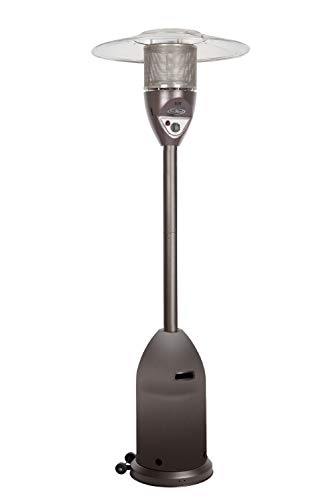 Golden Flame 46,000 BTU [XL-Series-Deluxe] Hammered Mocha/Bronze Patio Heater with Wheels (Propane) - Thumbnail 2
