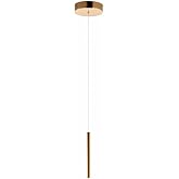 ET2 E10001-RG Flute Mini Metal Tube LED Pendant Ceiling Lighting, 1-Light 1 Watt, 12" H x 1" W, Rose Gold