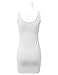 DRESSIS Women's Basic Scoop Neck Sleeveless Bodycon Mini Tank Dress White S