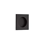 Emtek 2213US19 Square Flush Pull, Flat Black