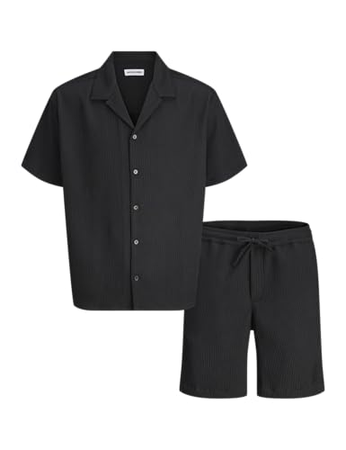 JACK & JONES Jjeharrison Resort Shirt SS Sn Set MP (Pack of 2) for Men