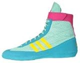 Adidas Wrestling Men's Combat Speed 4 Wrestling Shoe,Blast Emerald/Vivid Yellow/Blast Pink,5.5 M US